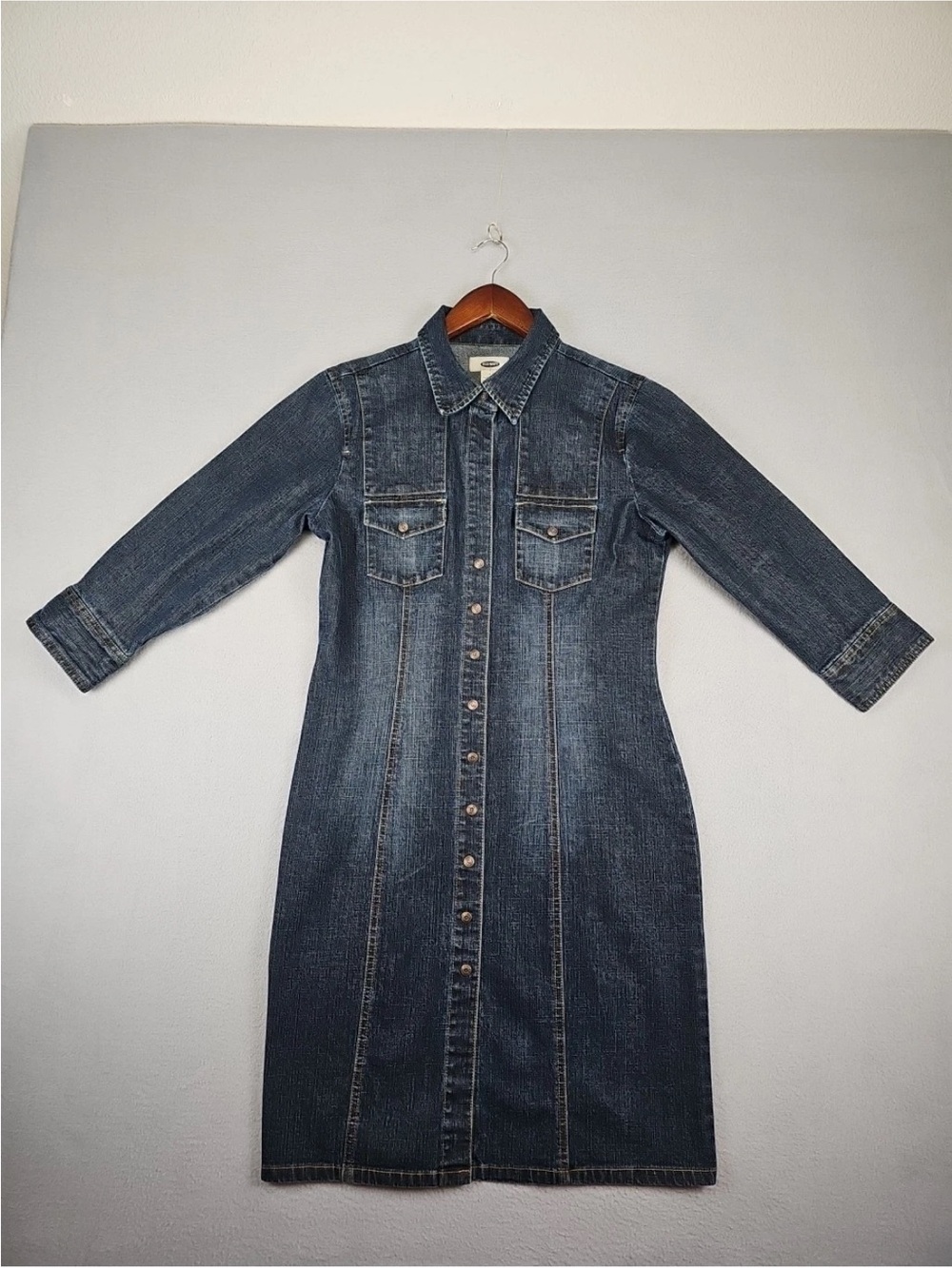 Old Navy 3/4 Sleeve Denim Dress